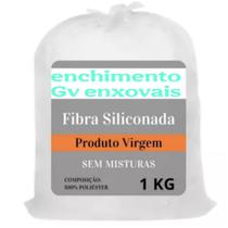 Fibra Siliconada Para Enchimento para travesseiro almofadas bicho de pelúcia Pacote 1kg a Vácuo