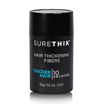 Fibras de cabelo SURETHIK 15g castanho claro preenche cabelos finos