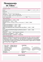 Ficha Anamnese Alongamento De Cílios 100 Folhas Ficha Anamnese Alongamento De Cílios 100 Folhas