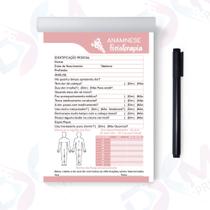 Anamnese Fisioterapia - Caderno - Bloco - Evolução - 100 fls - A4