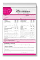 Ficha Bloco Massagista Anamnese Massoterapia Massagens Super