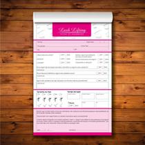 Ficha Bloco para Lash Lifting Anamnese Avaliação Checklist Ficha Bloco para Lash Lifting Anamnese Avaliação Checklist