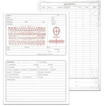 Ficha clínica odontológica c/ anamnese 100 folhas urgedonto