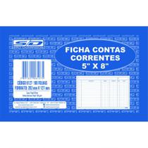 Ficha Conta Corrente 5x8 Bloco C/ 100 Fls - São Domingos