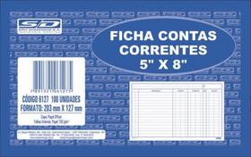 Ficha Contas Correntes 5x8 Com 100fl São Domingos