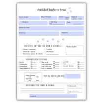 Ficha de Anamnese Checklist Banho e Tosa - 2 Blocos (200 fls)