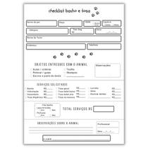 Ficha de Anamnese Checklist Banho e Tosa - 4 Blocos (400 fls) Ficha de Anamnese Checklist Banho e Tosa - 4 Blocos (400 fls)