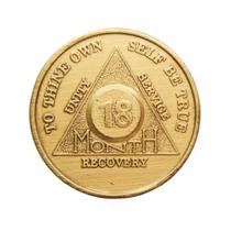Ficha de Sobriedade Wendells 18 Meses Metal 34mm Serenidade Ficha de Sobriedade Wendells 18 Meses Metal 34mm Serenidade