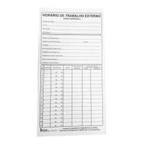Ficha horário de trabalho externo - com 100 folhas - Tamoio Ficha horário de trabalho externo - com 100 folhas - Tamoio