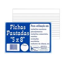 Ficha Para Resumos Tamoio 5X8 Pautada 100 Folhas Ficha Para Resumos Tamoio 5X8 Pautada 100 Folhas