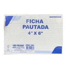 Ficha Pautada 4x6 100 Fls Papel Offset 150g (152mm x 102mm)