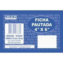 Ficha pautada 4x6 100 folhas 152mm x 102mm - sao domingos