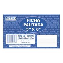 Ficha pautada 5x8 100 folhas São Domingos