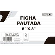 Ficha Pautada 5X8 12,7X20,3Cm Ficha Pautada 5X8 12,7X20,3Cm