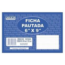 Ficha Pautada 6x9 / 229 mm x 153 mm com 100 unidades - São Domingos Ficha Pautada 6x9 / 229 mm x 153 mm com 100 unidades - São Domingos