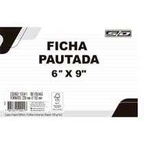 Ficha Pautada 6X9 229X153MM Pacote com 100