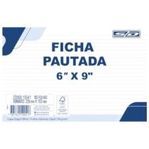 Ficha pautada 6x9 com 100 folhas 62307 são domingos