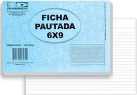 Ficha Pautada 6x9 Com 100 Unidades São Domingos