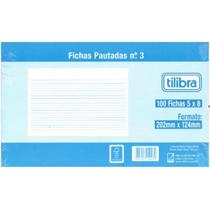 Ficha Pautada Nº3 5x8 C/ 100 Folhas - Tilibra Ficha Pautada Nº3 5x8 C/ 100 Folhas - Tilibra