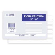 Ficha pautada sidgraph 5x8 203x127 - pt c/ 100