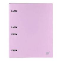 Fichario 4 Argolas Colegial B5 Lilas Pastel