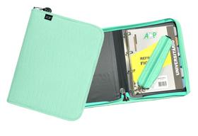 Fichário Argolado A4 Cores Pasteis Divisórias + Fls + Estojo Fichário Argolado A4 Cores Pasteis Divisórias + Fls + Estojo