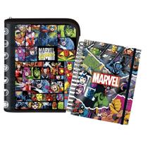 Fichário Argolado e Caderno Smart Inteligente Marvel