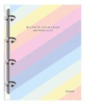 Fichário Argolado Escolar Caderno Colorido 160 Folhas Fichário Argolado Escolar Caderno Colorido 160 Folhas