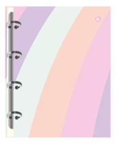 Fichário Argolado Escolar Caderno Colorido 160 Folhas
