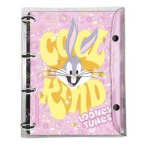 Fichário Argolado Looney Tunes Capa Vira Poster A4 Grande Fechamento em Botão e 10 Divisórias Plásticas Coloridas Fichário Argolado Looney Tunes Capa Vira Poster A4 Grande Fechamento em Botão e 10 Divisórias Plásticas Coloridas