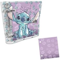 Fichário Argolado Mini Stitch Pvc Cristal 80Fls - 5380 - Dac