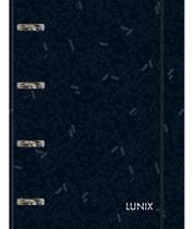 Fichário Argolado Universitário Preto Lunix Caderno Tilibra