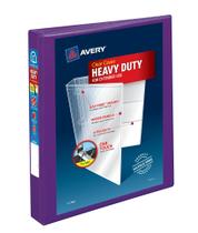 Fichário Avery Heavy-Duty View, 3 anéis, 1, um toque, EZD, roxo