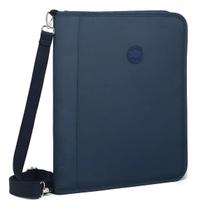 Fichário Bakpak masculino transversal com zíper 4 argolas