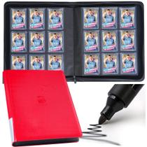 Fichário BOMIIPOR Top Loader para 288 cards, 9 bolsos, vermelho