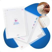 Fichário Caderneta A5 Caderno C/ Capa Transparente Feminino