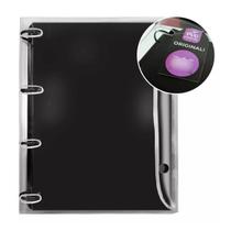 Fichario Caderno Argolado 192 Fls 10 Divisórias all black