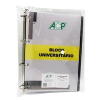 Fichário Caderno Argolado A4 com Capa Acp + Bloco 96Fls Cor:Cristal Fichário Caderno Argolado A4 com Capa Acp + Bloco 96Fls Cor:Cristal