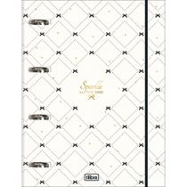 Fichário Caderno Argolado Cartonado Universitário com Elástico West Village 48 Folhas