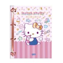 Fichário Caderno Argolado Colegial Hello Kitty 80 Folhas Jandaia