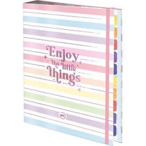 Fichario cartonado enjoy 1/4 48fls c/elastico - DAC Fichario cartonado enjoy 1/4 48fls c/elastico - DAC