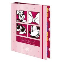 Fichário Colegial com elástico Minnie com 48 Folhas decoradas 3781 Fichário Colegial com elástico Minnie com 48 Folhas decoradas 3781