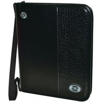 Fichario Com Ziper E Alca Croco Black Completo Acp