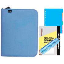 Fichário Com Ziper Estojo Bloco 96 flhas Divisórias Caderno Sweet Grande Volta às Aulas ACP
