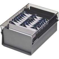 Fichário de Mesa c/ Base de Aço 3x5 Fumê - Acrimet Fichário de Mesa c/ Base de Aço 3x5 Fumê - Acrimet