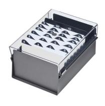 FICHÁRIO DE MESA COM TAMPA FUMÊ 4x6