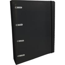 Fichário de PVC ALL BLACK Completo com Elástico