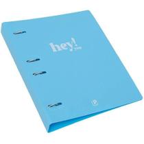 Fichário de PVC Colegial CD 10 DIV. Azul Paste - Polibras
