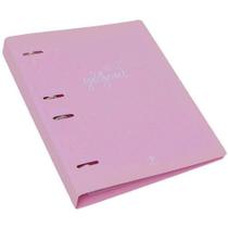 Fichário de PVC Colegial CD 10 DIV. Rosa Paste - Polibras