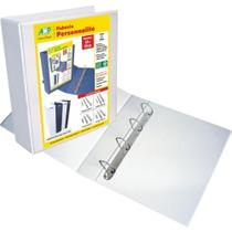 Fichário de PVC Personnalite A4 75MM 4 Argolas Branco Fichário de PVC Personnalite A4 75MM 4 Argolas Branco